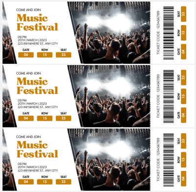 Generated Tickets with Barcodes
