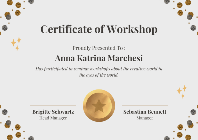 Zertifikat über den Workshop