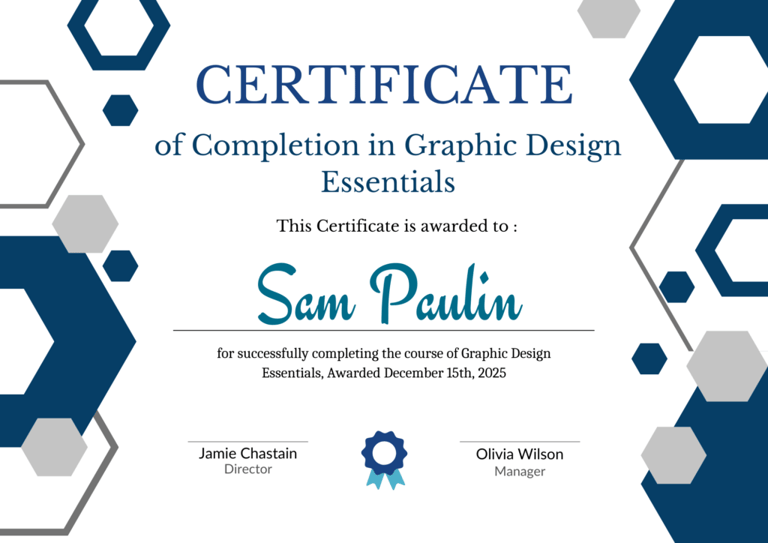 Abschlusszertifikat in Graphic Design Essentials